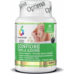 Optima Naturals Colours Of Life - Gonfiore Tripla Azione, 60 Capsule Optima Naturals Colours Of Life - Gonfiore Tripla Azione, 60 Capsule