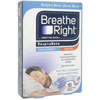 Breathe Right Cerottini Nasali Respira Bene Trasparenti Grandi, 10 cerottini