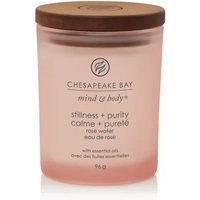 Yankee Candle Stillness & Purity - Candela Profumata Acqua di Rose Piccola, 96g