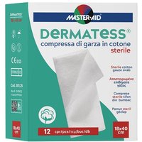 Master-Aid Dermatess - Compresse di Garza Sterile 18x40cm, 12 veli