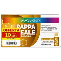 Massigen Pappa Reale - Integratore ricostituente contro la stanchezza, 10 flaconcini da 25 ml