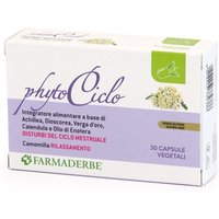 Farmaderbe Phyto Ciclo - Integratore senza glutine per il ciclo mestruale, 30 capsule vegetali