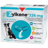 Vetoquinol Zylkene - Mangime complementare per lo stress, 20 capsule Zylkene cani da 225 mg