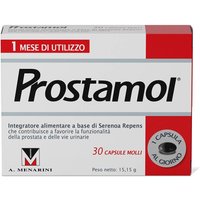 Menarini Prostamol Integratore Alimentare con Serenoa repens per la Funzionalità della Prostata e delle Vie Urinarie, 30 Capsule