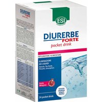 ESI Diurerbe Forte - Integratore Pocket Drink Drenante Gusto Melograno, 24 Stick