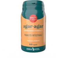 Erba Vita Monoplanta - Agar Agar Integratore Transito Intestinale, 60 Capsule
