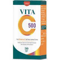 Erba Vita Vitamine - Vita C-500 Integratore Vitamina C Rosa Canina, 30 Compresse