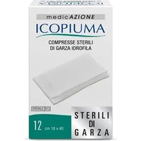Icopiuma Compresse Sterili di Garza Idrofila Misura 18 x 40 cm, 12 Pezzi
