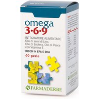 Farmaderbe Omega 3-6-9 Integratore Alimentare, 60 Perle