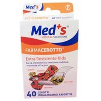 Med's Farmacerotto - Cerotto Strips Kids Formati Assortiti, 40 Pezzi