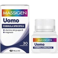 Massigen Uomo Formula Specifica Integratore 12 Vitamine 8 Minerali, 30 Compresse