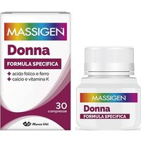 Massigen Donna Formula Specifica Integratore 12 Vitamine 8 Minerali,30 Compresse
