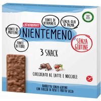 Enervit Nientemeno Barretta Cioccolato al Latte e Nocciole, 3Pezzi
