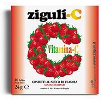 Falqui Ziguli caramelle alla fragola - Integratore di vitamina C per le difese immunitarie, 24 g