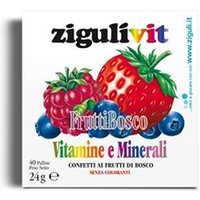 Falqui Zigulìvit - Integratore multivitaminico per le carenze, caramelle frutti di bosco 24 g