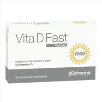 AG Pharma Vita D Fast 1000 Integratore Di Vitamina D3, 30 Compresse Sublinguali