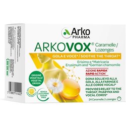 Arkopharma Arkovox Gola E Voce Miele E Limone Integratore, 24 Caramelle