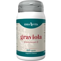 Erba Vita Monoplanta - Graviola Integratore Digestione Difese Immunitarie e Antiossidante, 60 Capsule