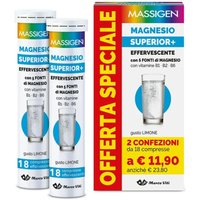 Massigen Magnesio Superior+ Integratore, 18 + 18 Compresse Effervescenti