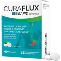 Marco Viti Curaflux Rapid Dispositivo Medico Reflusso Gastroesofageo, 32 compresse masticabili