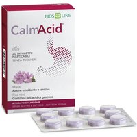 Bios Line CalmAcid - Integratore Alimentare per l'Acidità Gastrica, 20 tavolette masticabili
