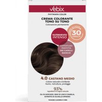Vebix Phytamin - Color 4.0 Castano Medio Colorazione Permanente, 1 Kit