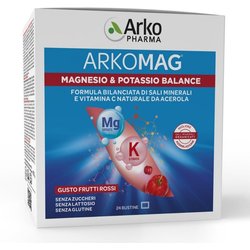 Arkopharma Arkomag - Magnesio E Potassio Balance Integratore Alimentare, 24 Bustine
