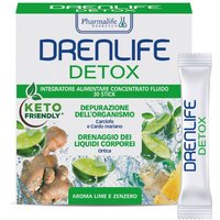 Pharmalife Research Drenlife - Detox Integratore Depurativo e Drenante, 30 stick
