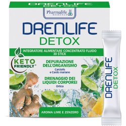 Pharmalife Research Drenlife - Detox Integratore Depurativo E Drenante, 30 Stick