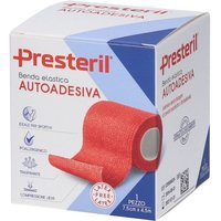 Presteril Benda Elastica Autoadesiva 7,5cm x 4,5m colore Rosso