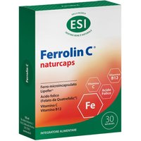 Esi Ferrolin C Integratore Alimentare di Ferro e Vitamina C, 30 naturcaps