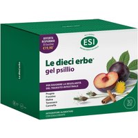 Esi Le Dieci Erbe - Gel Psillio Integratore Alimentare Transito Intestinale, 30 bustine