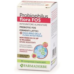 Farmaderbe Probiophilus Flora Fos Integratore Alimentare Per L'intestino, 30 Compresse Farmaderbe Probiophilus Flora Fos Integratore Alimentare Per L'intestino, 30 Compresse