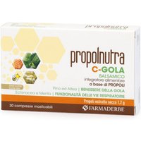 Farmaderbe Propolnutra C-Gola Integratore Alimentare, 30 compresse masticabili