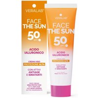 VeraLab The Sun - Face Acido Ialuronico Crema Viso SPF50 con Attivi Antiage e Idratanti, 50ml