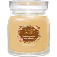 Yankee Candle Signature Jar Media Candela Glistening Leaves Fragranza Agrumi Muschio e Patchouli, 368g