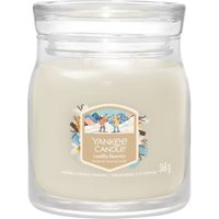 Yankee Candle Signature Jar Media Candela Vanilla Flurries Fragranza Vaniglia Ambra Dolce e Vetiver, 368g