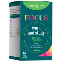 Erba Vita Energy - Focus Work and Study Integratore Funzioni Cognitive ed Energia Fisica e Mentale, 15 Stick Orosolubili