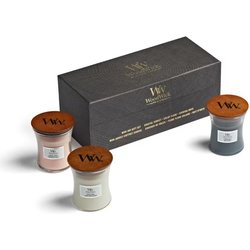 Yankee Candle Woodwick Cofanetto Regalo Con 3 Candele Clessidra Mini Con Stoppino In Legno Fragranze Floreali Assortite, 3 X 85G