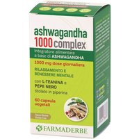 Farmaderbe Ashwagandha Integratore Benessere Mentale, 60 capsule