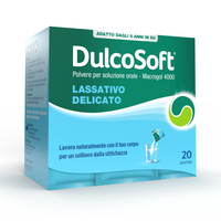 Sanofi DulcoSoft Polvere per Soluzione Orale Macrogol 4000, 20 Bustine