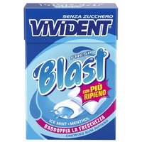 Vivident Blast Blue Chewing Gum Senza Zucchero, 30g