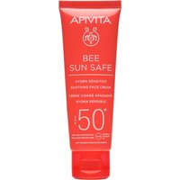 Apivita Bee Sun Safe - Hydra Sensitive Crema Viso Lenitiva SPF50+, 50ml