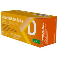 KRKA Farmaceutici Vitamina D3 1000 UI Integratore Alimentare, 60 Compresse