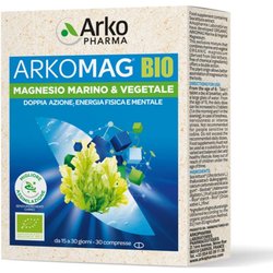 Arkopharma Arkomag Bio Integratore Magnesio Marino E Vegetale, 30 Compresse