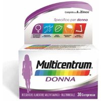 Multicentrum Donna Integratore Vitamina D Calcio Ferro Acido Folico, 30 Compresse