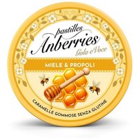 Anberries Gola e Voce - Miele e Propoli Pastiglie Gommose, 50g