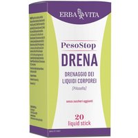 Erba Vita Peso Stop - Drena Integratore Drenaggio dei Liquidi, 20 stick