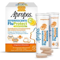 Apropos FluProtect C - Effervescente Senza Zuccheri Integratore gusto Limone, 20 compresse