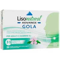 Lisonatural Advance Gola Integratore Alimentare gusto Mentolo e Limone, 20 pastiglie